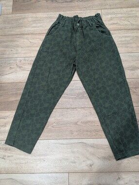 Women's Olive Green Casual Tapered Pants